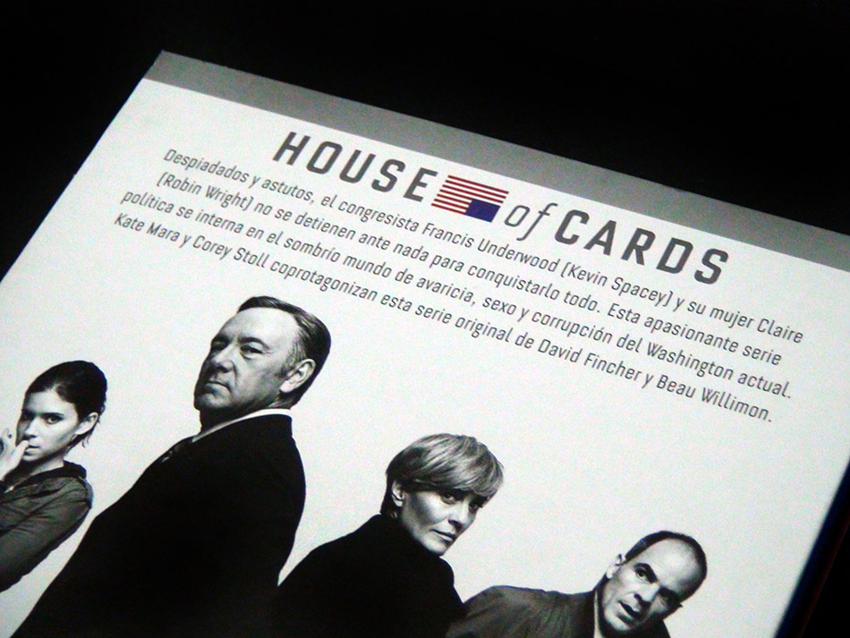Fotografías del Digipak de House of Cards primera temporada en Blu-ray 6