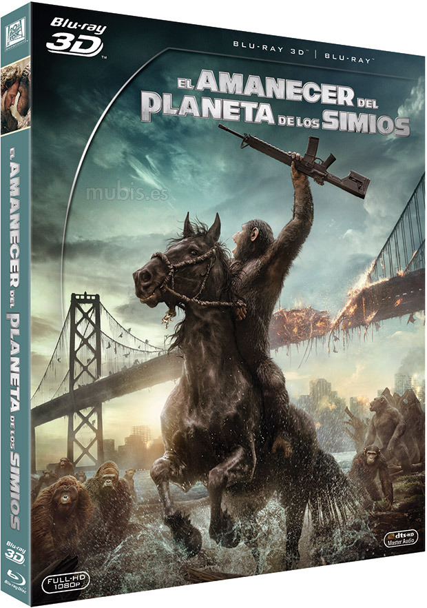 Diseño de la carátula de El Amanecer del Planeta de los Simios en Blu-ray