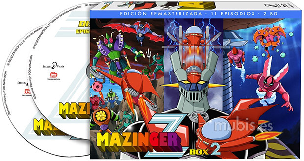 Diseño de la carátula de Mazinger Z - Box 2 en Blu-ray