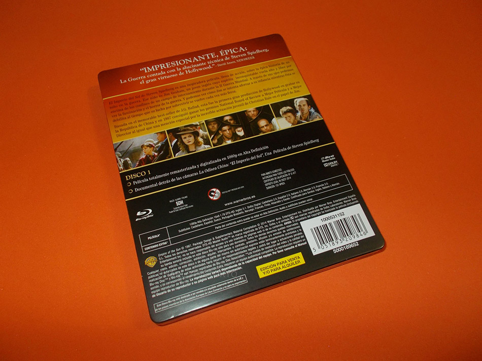 Fotografías del Steelbook de El Imperio del Sol en Blu-ray 3