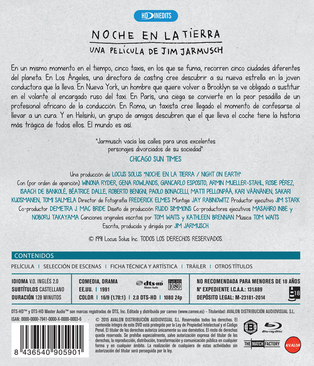 Detalles de las películas de Jim Jarmusch en Blu-ray 5