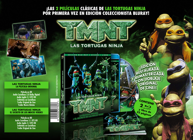 Pack con las películas clásicas de las Tortugas Ninja en Blu-ray