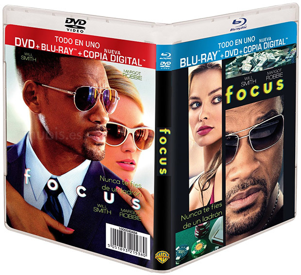 Diseño de la carátula de Focus en Blu-ray