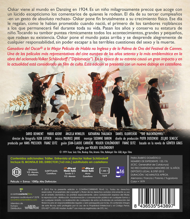 Más información de El Tambor de Hojalata en Blu-ray