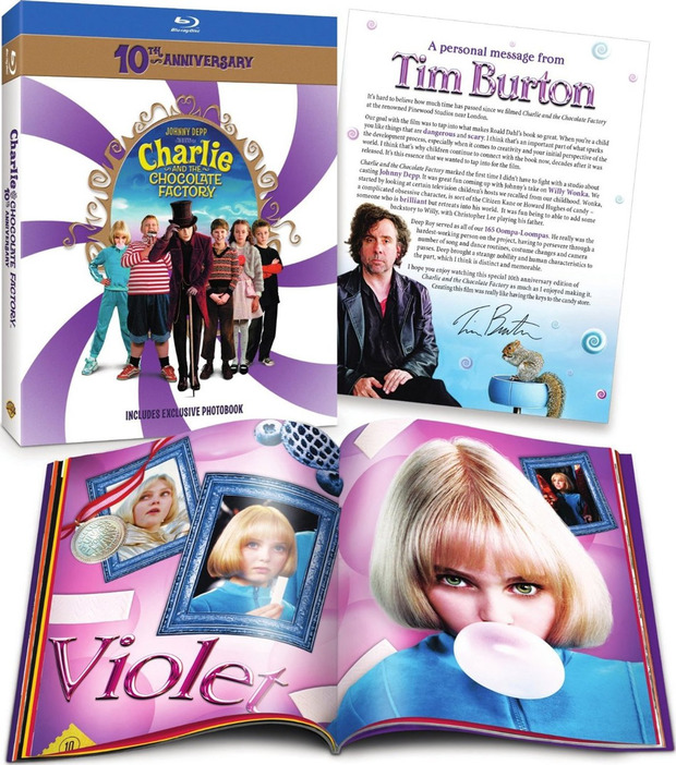 Edición 10º aniversario de Charlie y la Fábrica de Chocolate en Blu-ray