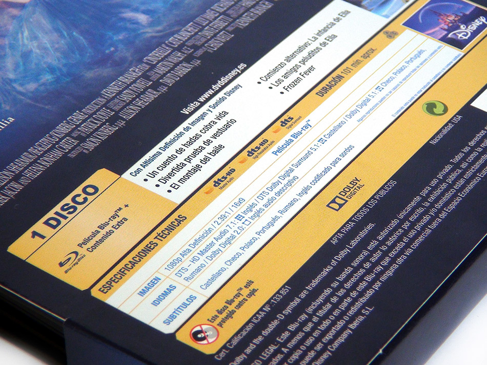 Fotografías del Steelbook de Cenicienta en Blu-ray 5