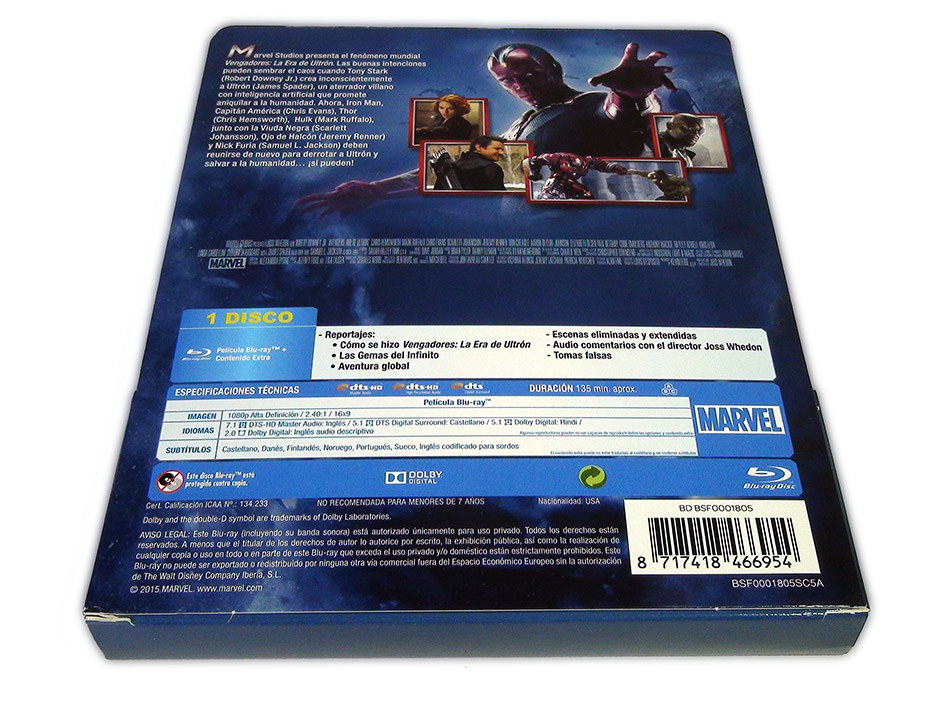 Fotografías del Steelbook de Vengadores: La Era de Ultrón en Blu-ray 5