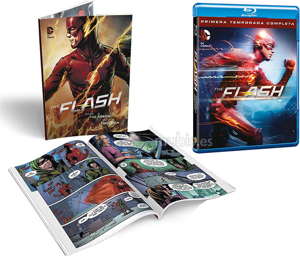 Diseño de la carátula de The Flash - Primera Temporada (con Cómic) en Blu-ray 2