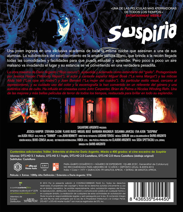 Detalles del Blu-ray de Suspiria 3