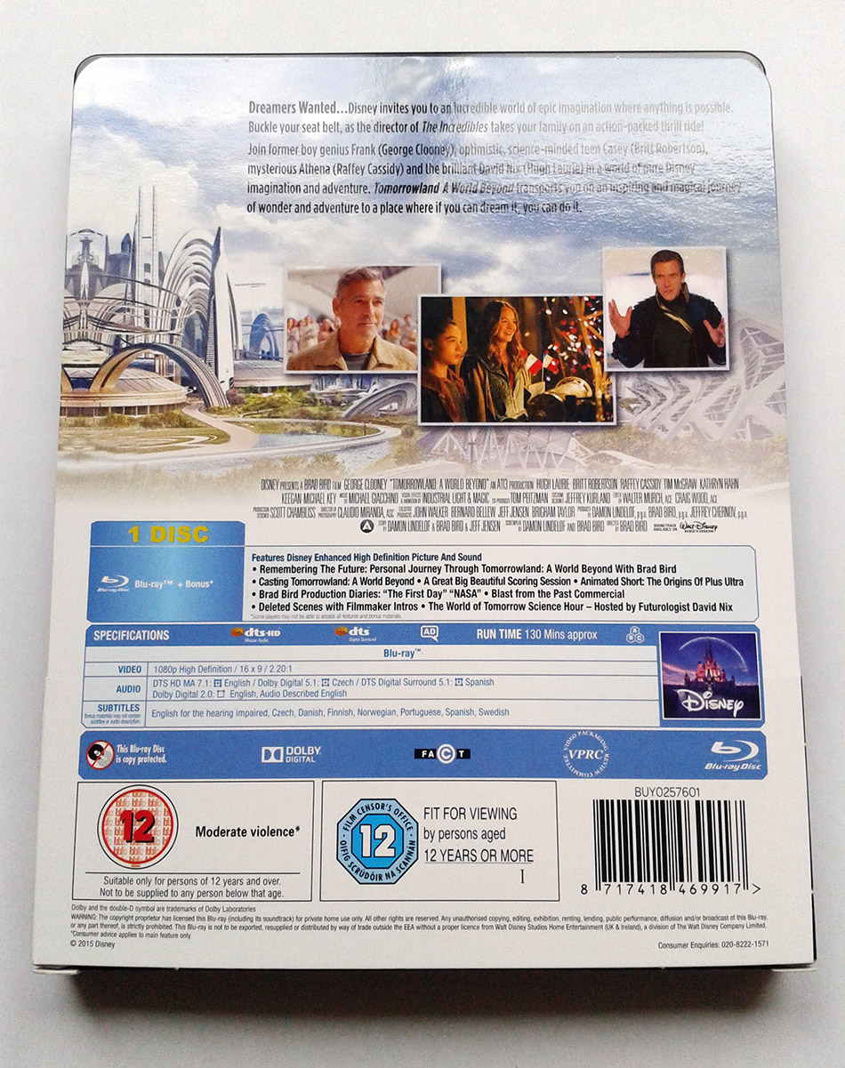 Fotografías del Steelbook de Tomorrowland en Blu-ray (UK) 2