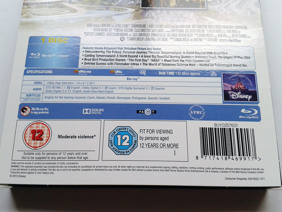 Fotografías del Steelbook de Tomorrowland en Blu-ray (UK) 3