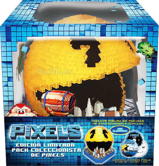 Diseño de la carátula de Pixels - Edición Coleccionista en Blu-ray 1