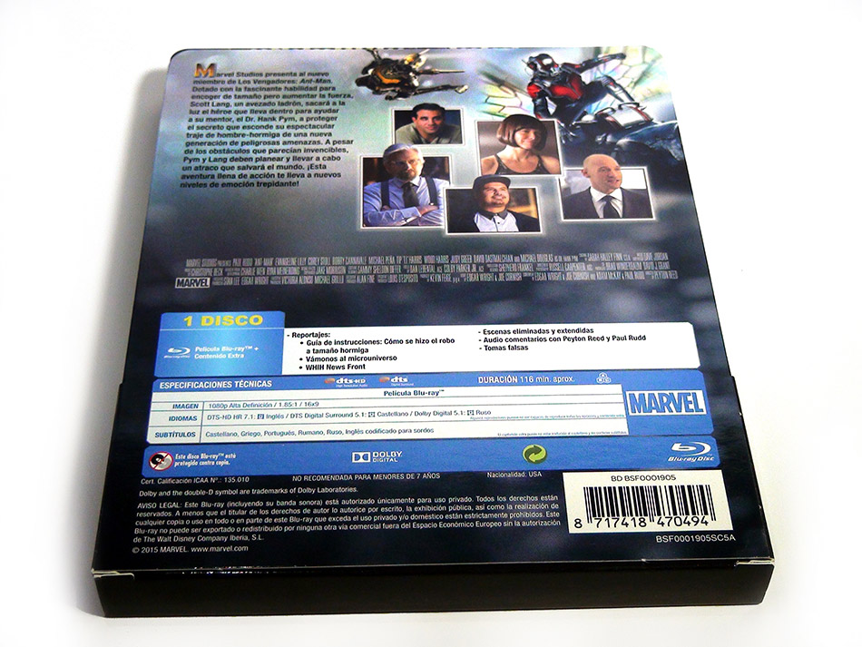 Fotografías del Steelbook de Ant-Man en Blu-ray 5