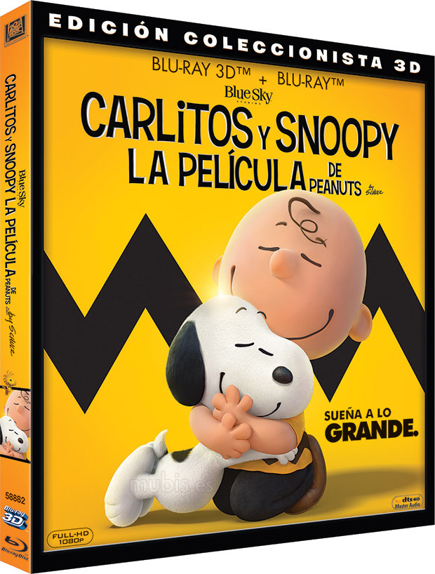 Anuncio y carátulas de Carlitos y Snoopy: La Película de Peanuts en Blu-ray
