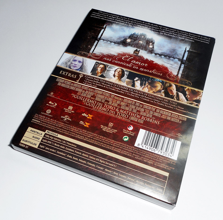 Fotografías del Steelbook de La Cumbre Escarlata en Blu-ray 2