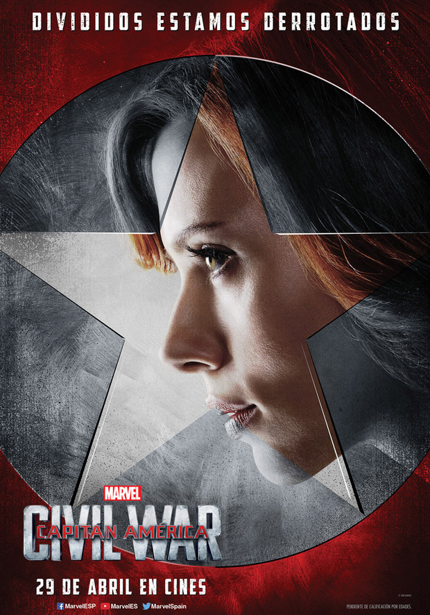 Pósters de personajes de Capitán América: Civil War 2