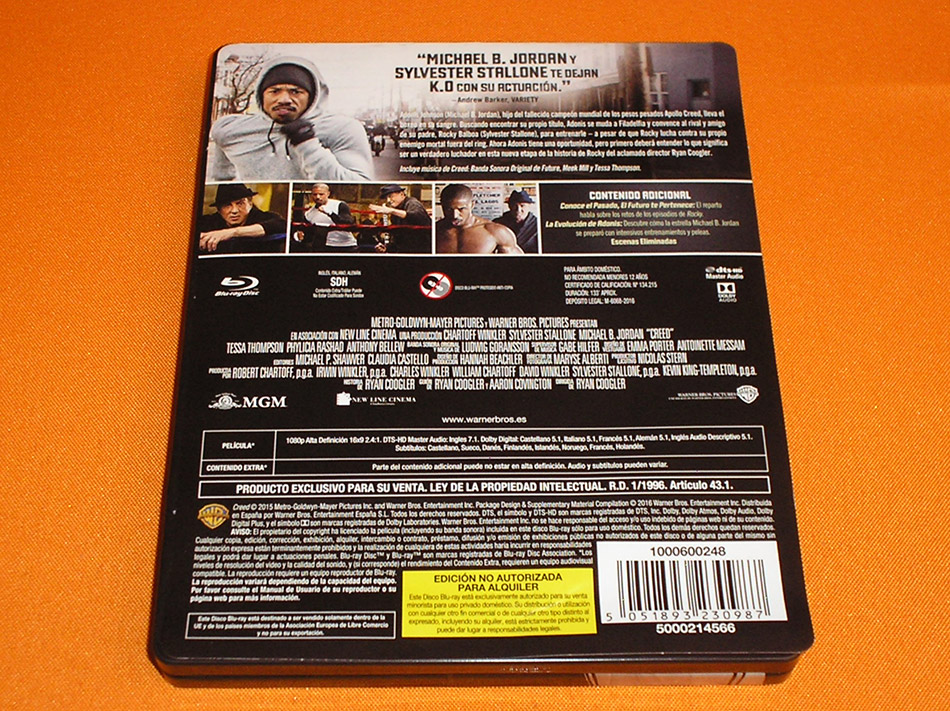 Fotografías del Steelbook de Creed. La Leyenda de Rocky en Blu-ray 4