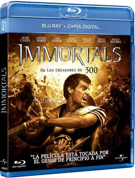Contenidos y detalles para Immortals en Blu-ray y Blu-ray 3D