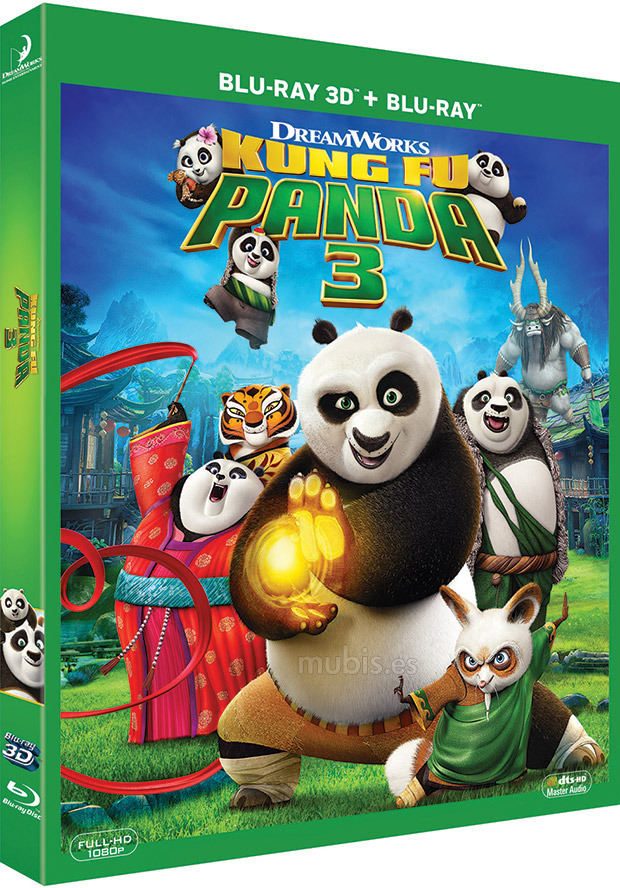 Diseño de las carátulas de Kung Fu Panda 3 en Blu-ray 3D y 2D