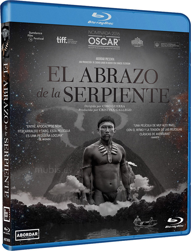 Diseño de la carátula de El Abrazo de la Serpiente en Blu-ray 1