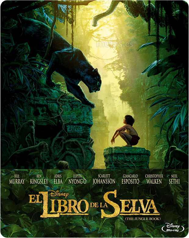 Diseño de la carátula de El Libro de la Selva - Edición Metálica en Blu-ray