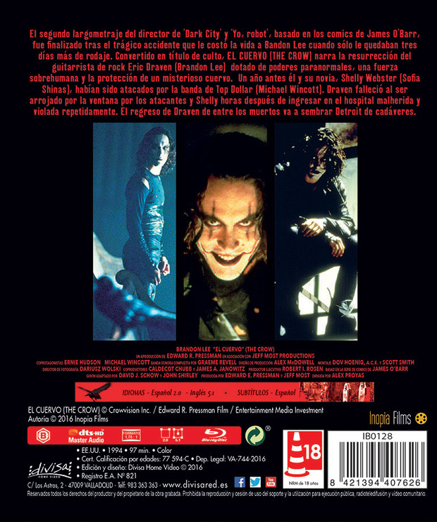 Más información de El Cuervo en Blu-ray 3