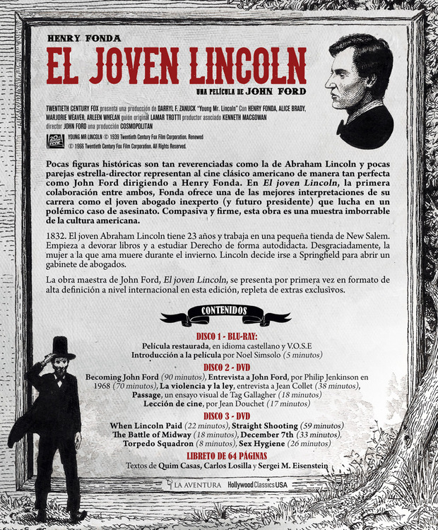 Carátula completa del Blu-ray de El Joven Lincoln - Edición Limitada 3