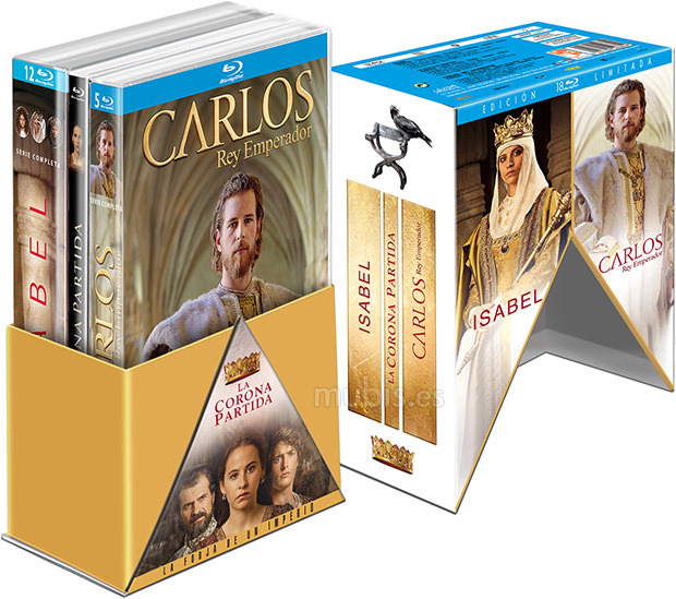 Desvelada la carátula del Blu-ray de Pack Isabel + La Corona Partida + Carlos, Rey Emperador 3