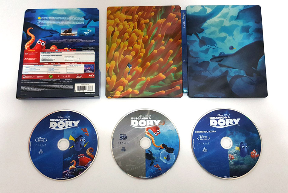 Fotografías del Steelbook de Buscando a Dory en Blu-ray 3D y 2D 20