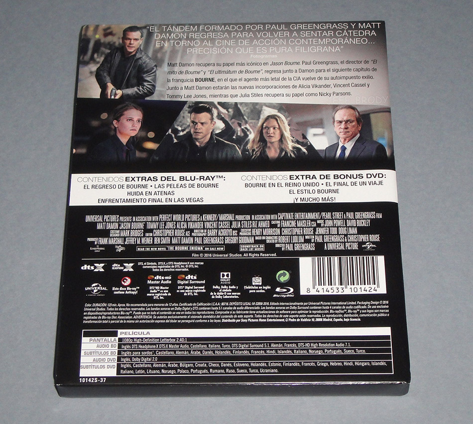 Fotografías del Steelbook de Jason Bourne en Blu-ray (Fnac) 2