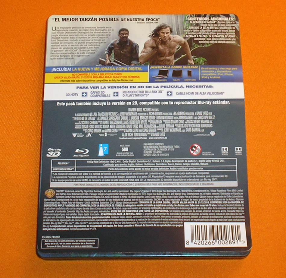 Fotografías del Steelbook de La Leyenda de Tarzán en Blu-ray (ECI) 2