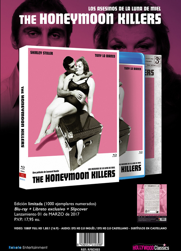 Diseño de la carátula de The Honeymoon Killers (Los Asesinos de la Luna de Miel) en Blu-ray 1