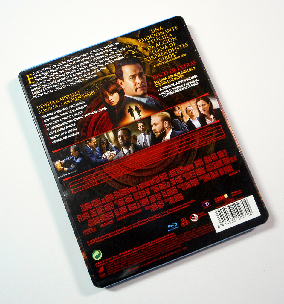 Fotografías del Steelbook de Inferno en Blu-ray 4