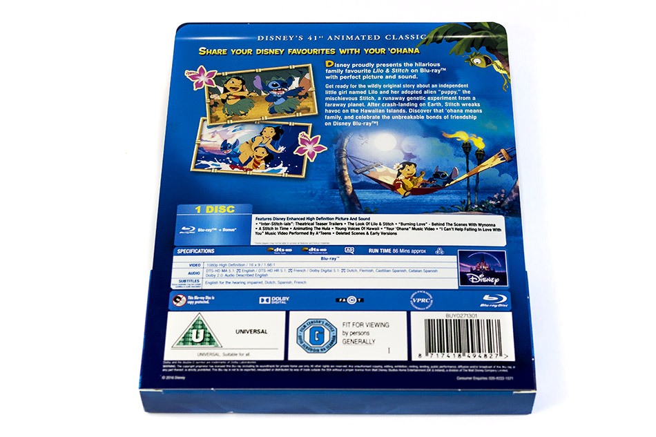 Fotografías del Steelbook de Lilo & Stitch en Blu-ray (Zavvi) 4