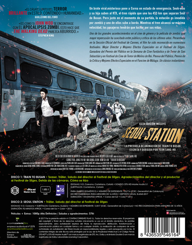 Detalles del Blu-ray de Train to Busan - Edición Metálica 3