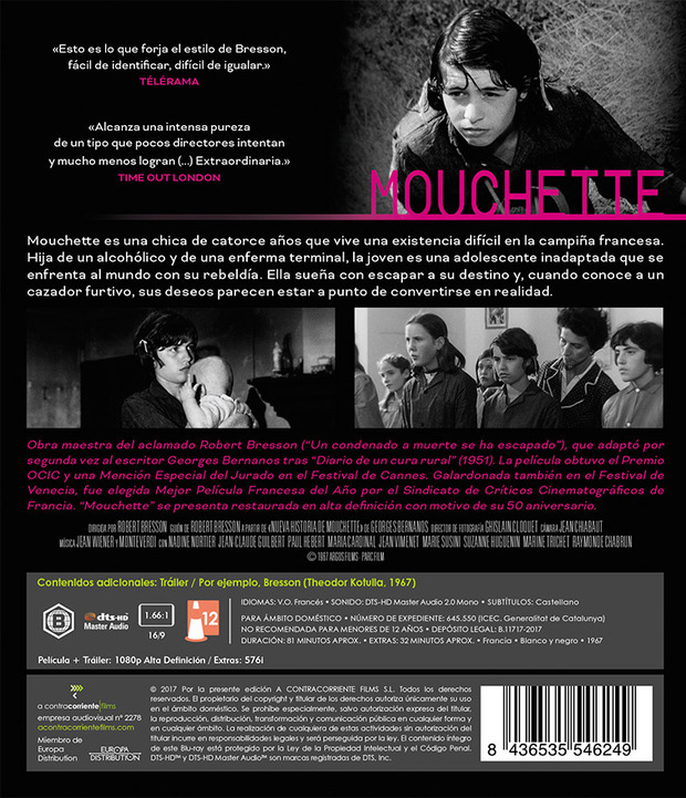 Detalles del Blu-ray de Mouchette 3