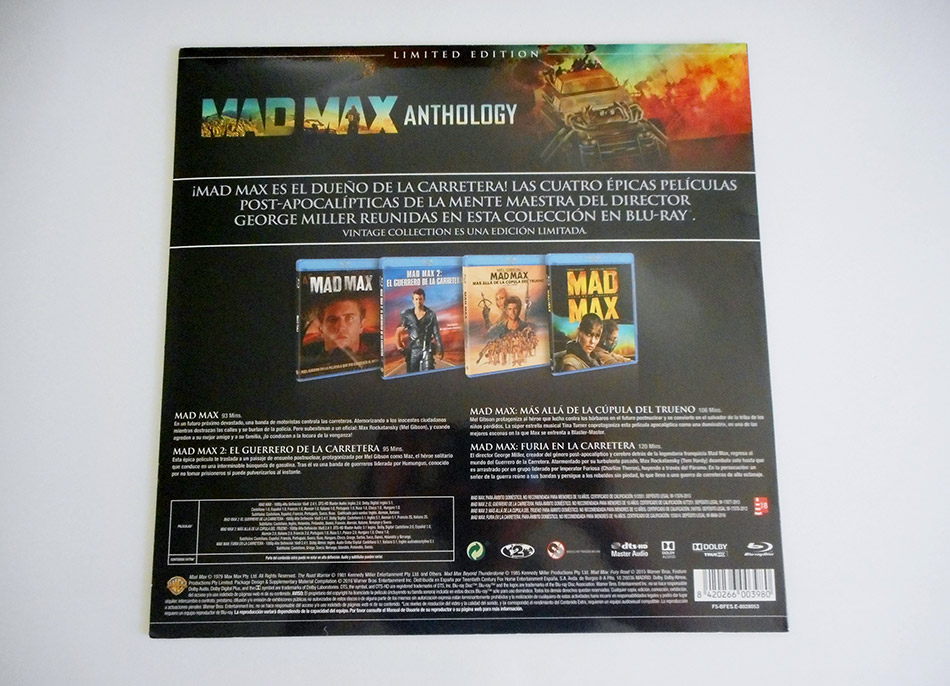Fotografías del Vinilo con la colección Mad Max en Blu-ray 2