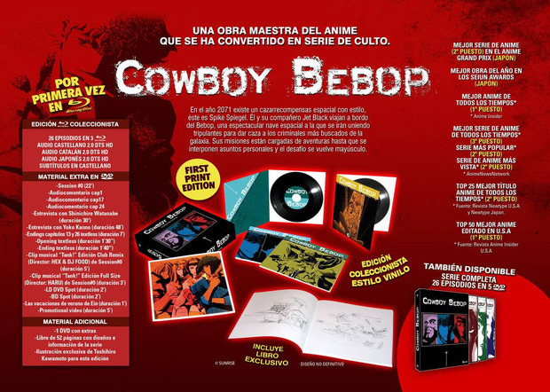 Datos de Cowboy Bebop - Edición Coleccionista en Blu-ray