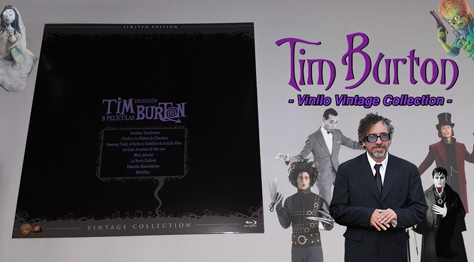 Fotografías del Vinilo con la colección de Tim Burton en Blu-ray 2