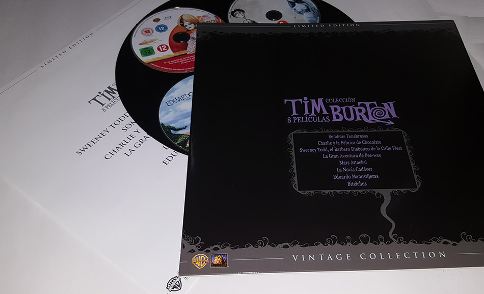 Fotografías del Vinilo con la colección de Tim Burton en Blu-ray 16