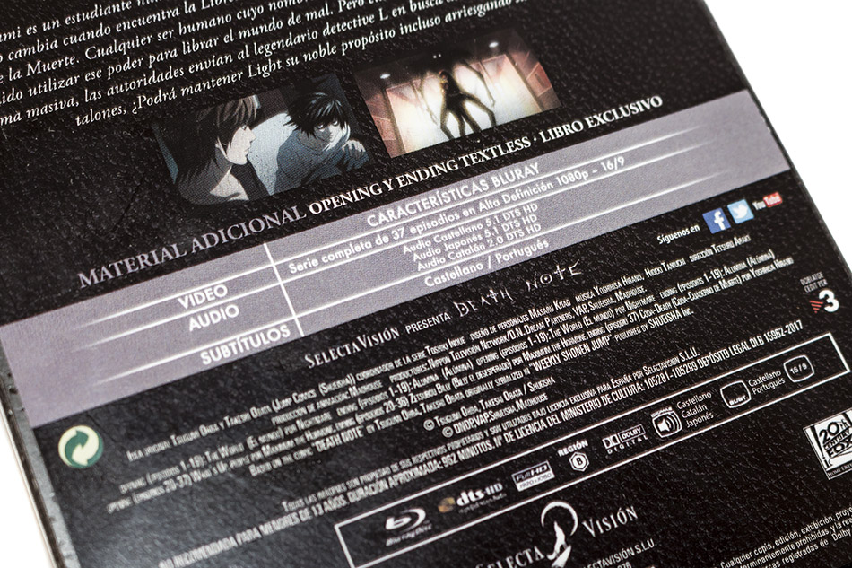 Fotografías de la edición coleccionista de la serie Death Note en Blu-ray 7