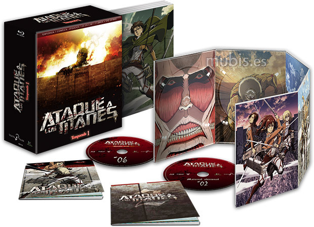 Diseño de la carátula de Ataque a los Titanes - Primera Temporada (Edición Coleccionista) en Blu-ray 1