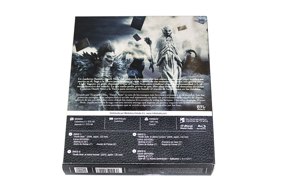 Fotografías del Digipak con la Trilogía Death Note en Blu-ray 6