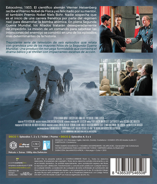 Más información de Operación Telemark (Miniserie) en Blu-ray 3