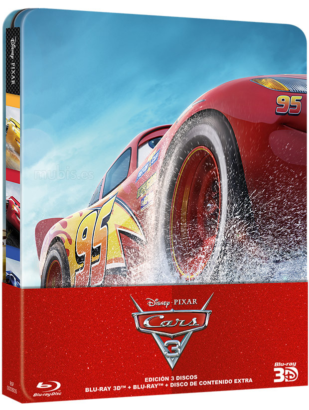 Diseño de la carátula de Cars 3 - Edición Metálica en Blu-ray 3D 1