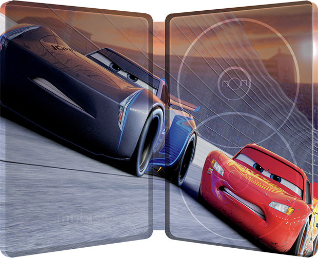 Diseño de la carátula de Cars 3 - Edición Metálica en Blu-ray 3D 3