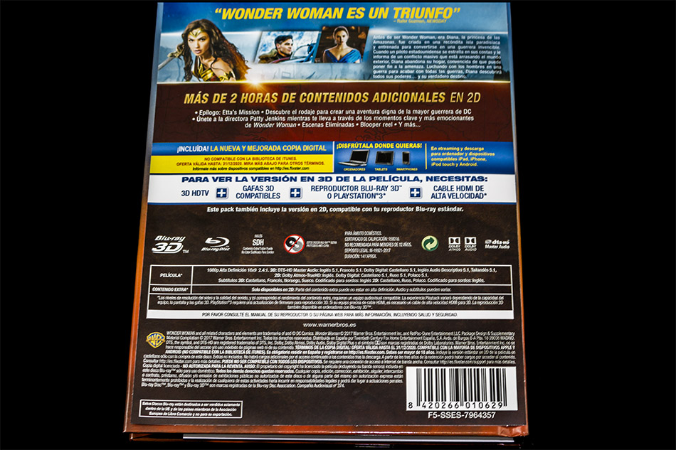 Fotografías del Digibook de Wonder Woman en Blu-ray 3D y 2D 6