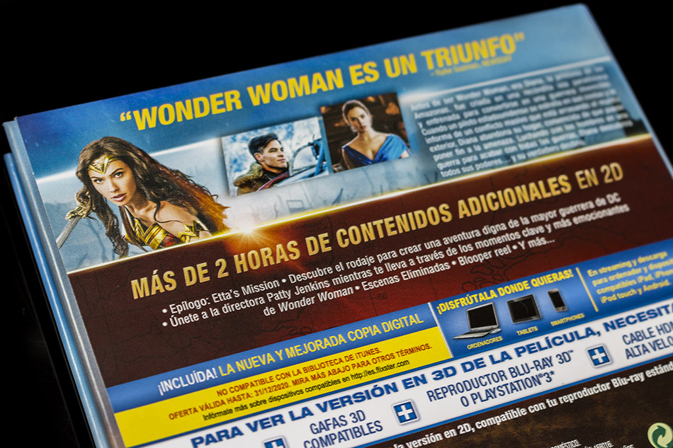 Fotografías del Digibook de Wonder Woman en Blu-ray 3D y 2D 7