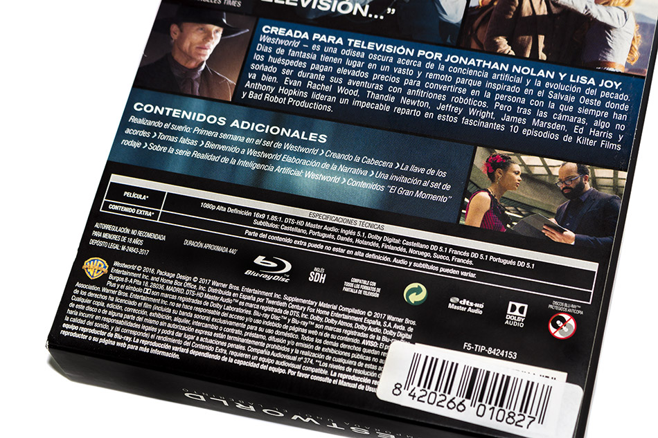 Fotografías del Digipak de la 1ª temporada de Westworld en Blu-ray 7