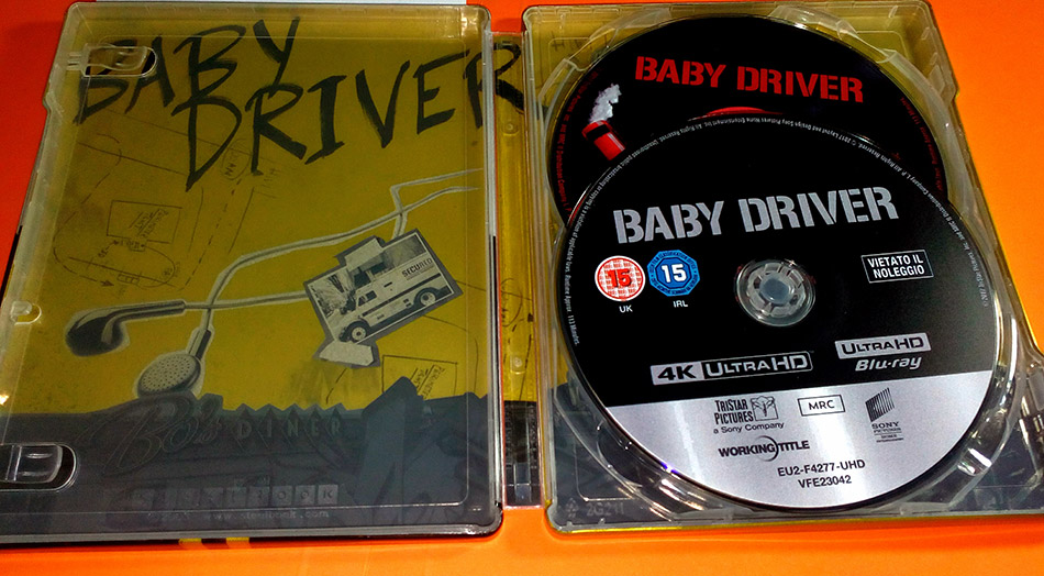Fotografías del Steelbook exclusivo de Baby Driver en Blu-ray y UHD 4K 9